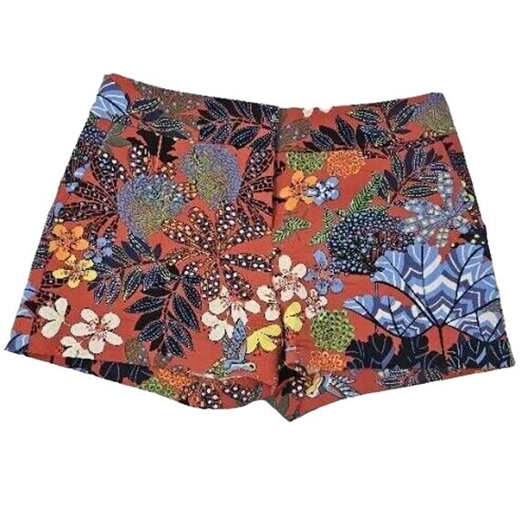 Loft Shorts Sz 4 Hummingbird Tropical Colorful Floral Casual Vacation Stretch - Picture 1 of 10